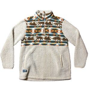 Simply Southern Collection Jacket Womens Size XL 1/4 Zip‎ Aztec Fleece Pullover